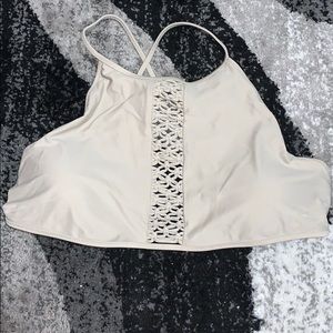 Aerie hi- neck bikini top